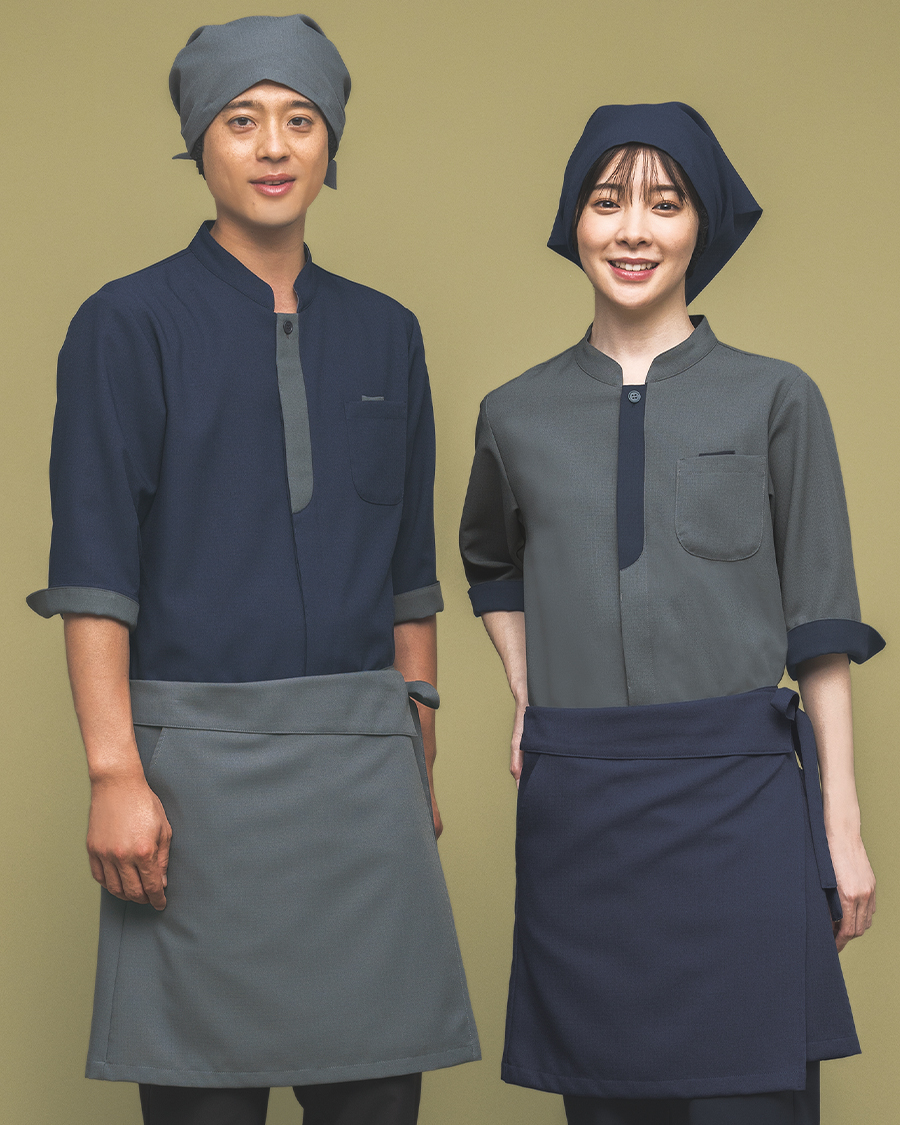 防脱色】スタンドカラーショップコート | ユニフォーム総合