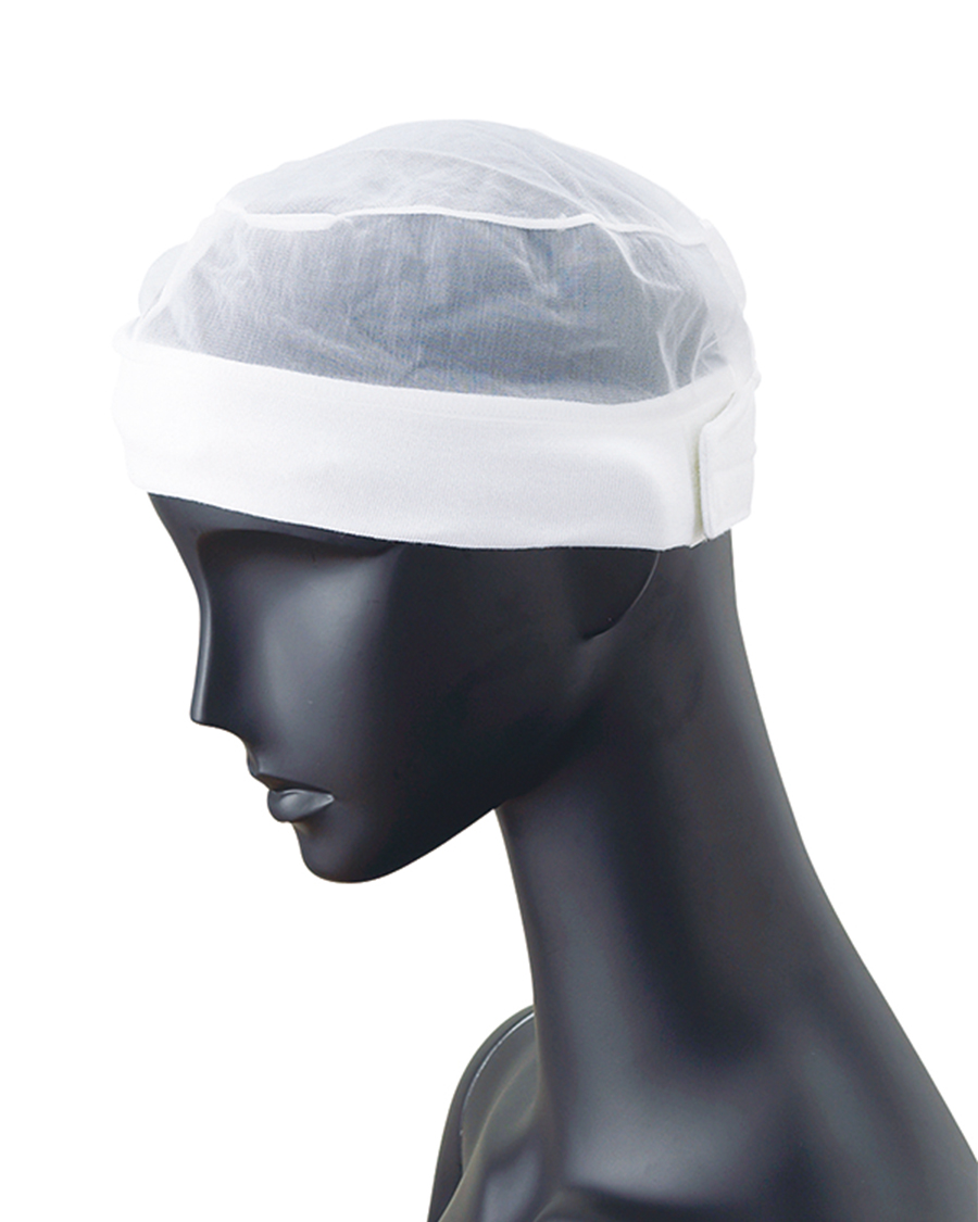 ユニベルV3】常温作業向け 八角帽子(メッシュケープ付き