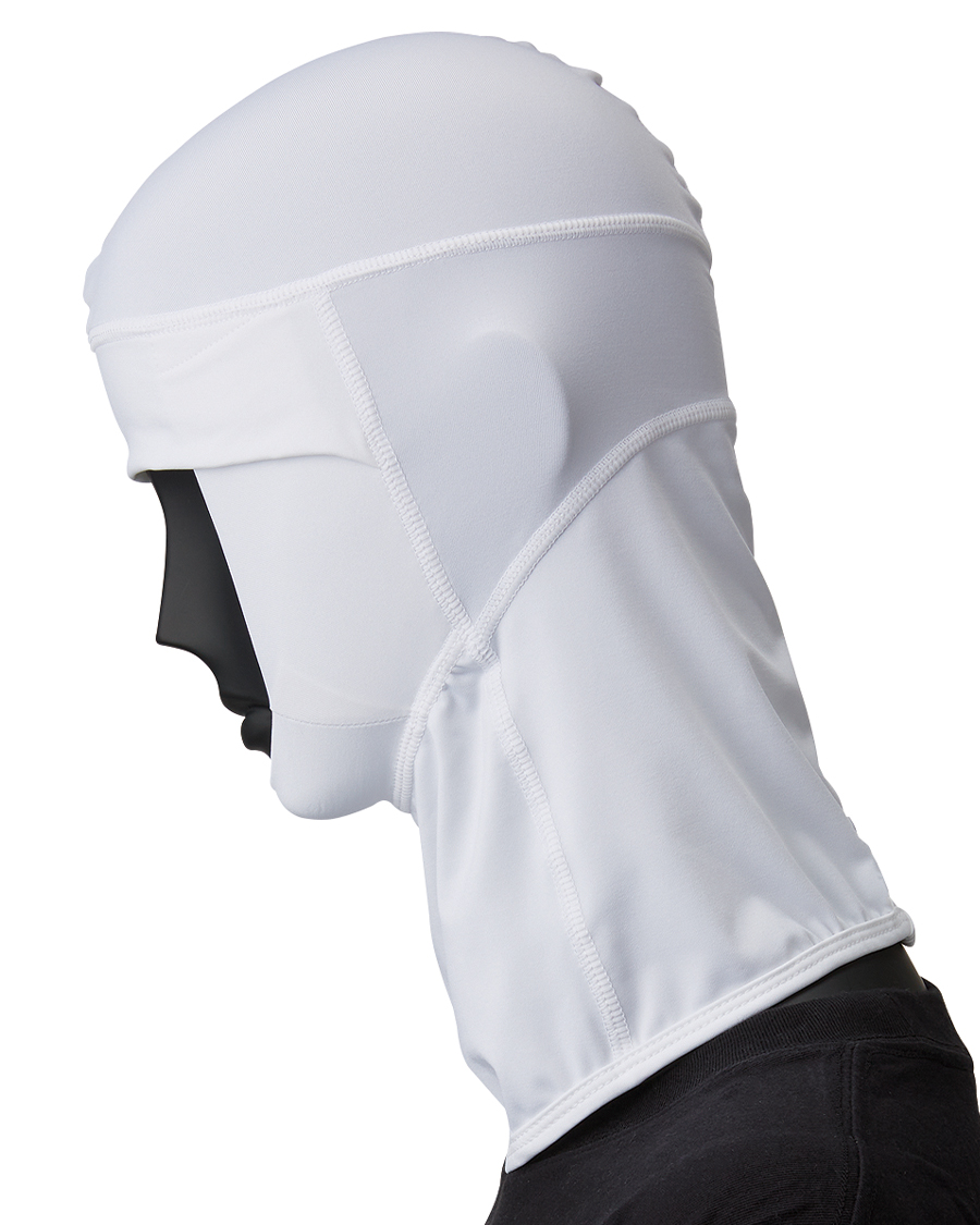 ユニベルV3】常温作業向け 八角帽子(メッシュケープ付き