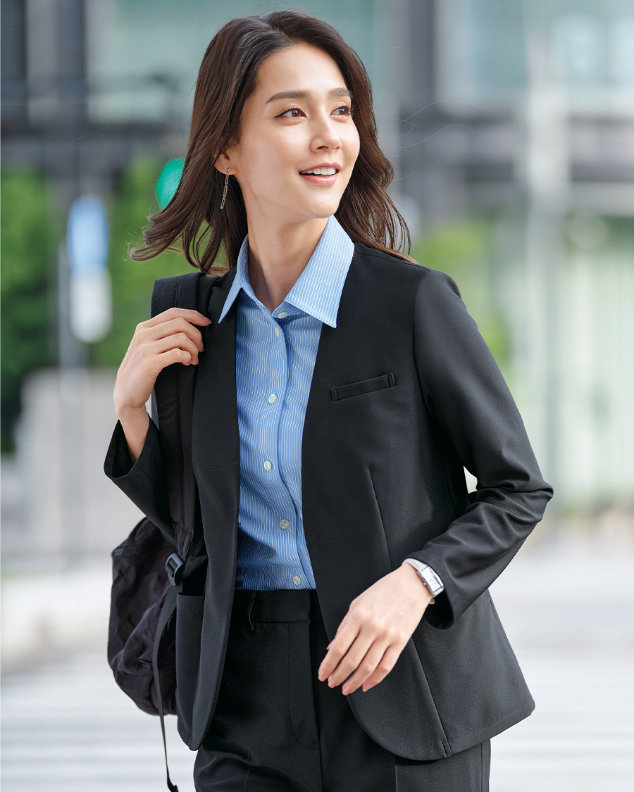 リボン付きレディスブラウス（長袖）| 事務服 | サーヴォの公式通販