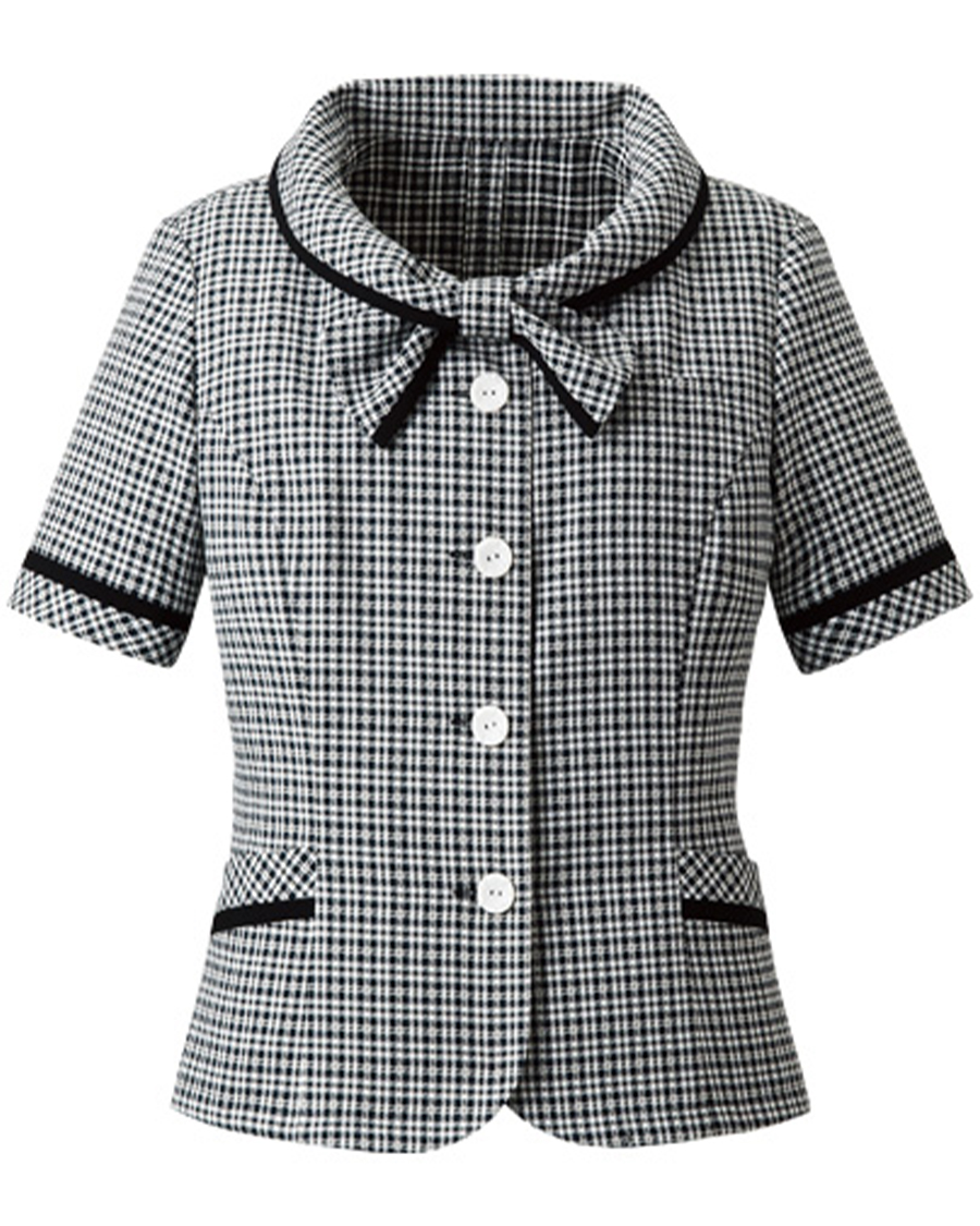 在庫限り】【アイシング・チェック】オーバーブラウス（半袖