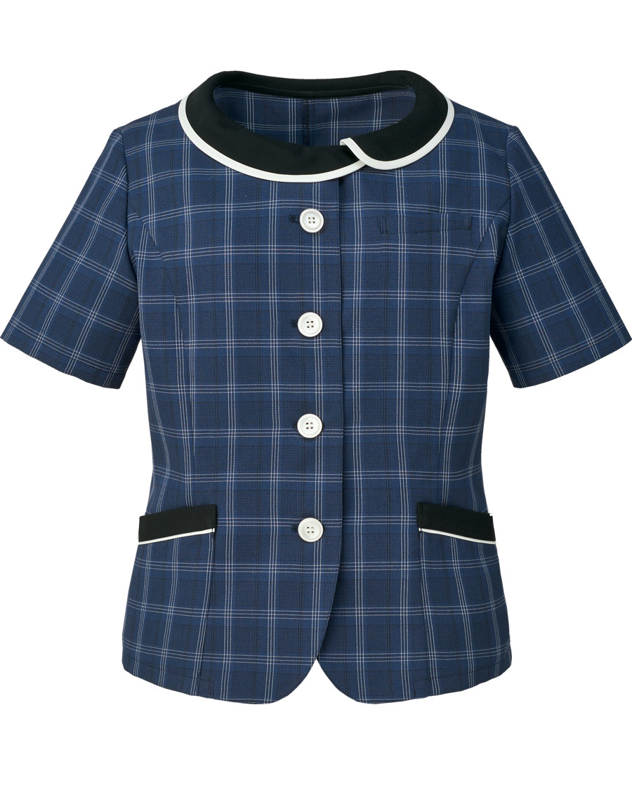 クレール・チェック】オーバーブラウス（半袖） | ユニフォーム総合