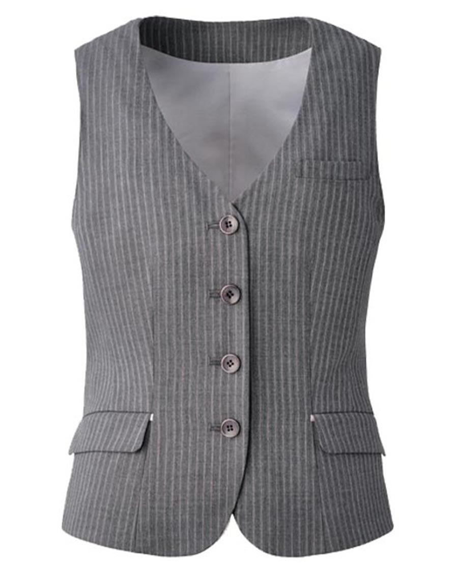 ツイン・カラードストライプ】レディスベスト | ユニフォーム