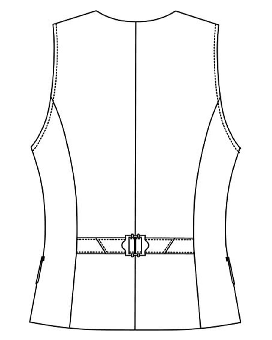 ツイン・カラードストライプ】レディスベスト | ユニフォーム