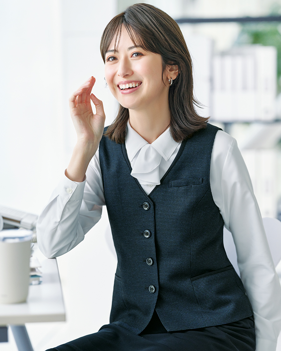 ツイーディ・ニット】 ツイード風ベスト | ユニフォーム総合メーカーの