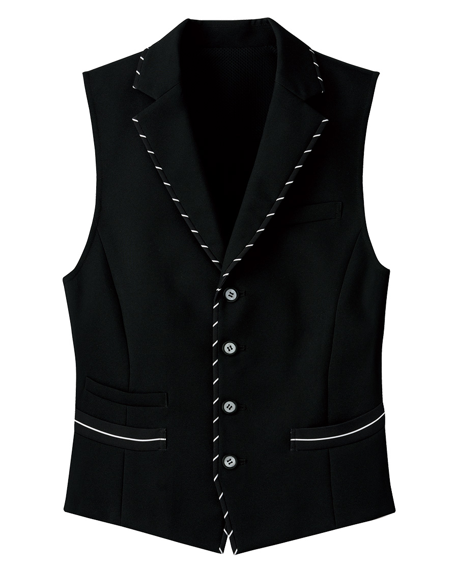 ストレッチ・フィルムストライプ】メンズベスト | ユニフォーム総合