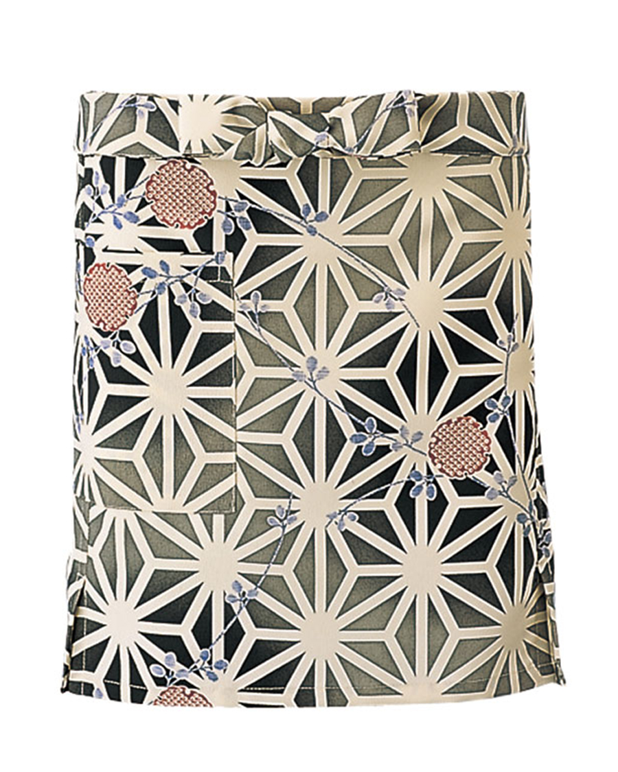 雪輪露芝】きもの前掛 | ユニフォーム総合メーカーのサーヴォ公式通販