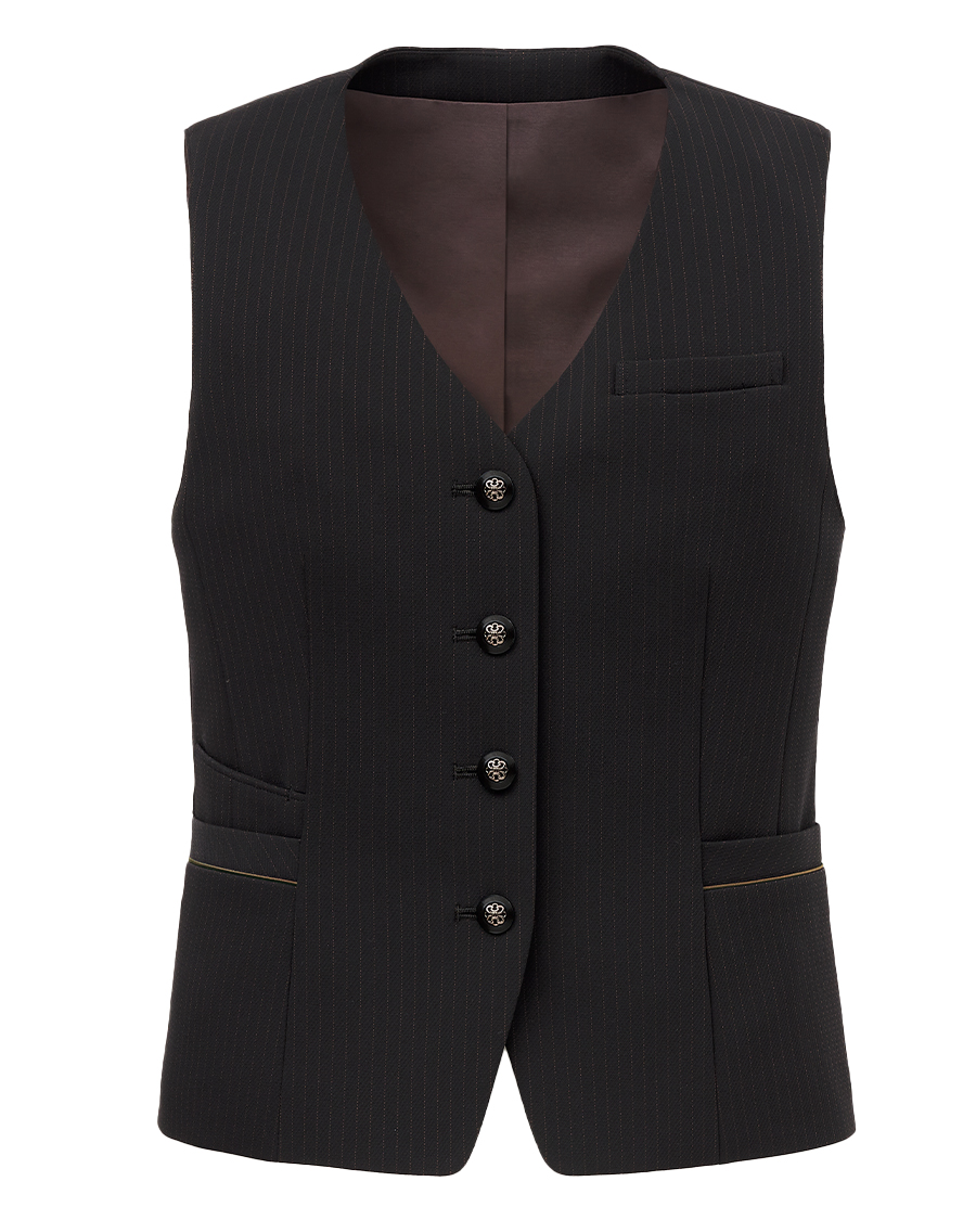 プラチナ・ストライプ】ペプラムデザイン ベスト | ユニフォーム総合