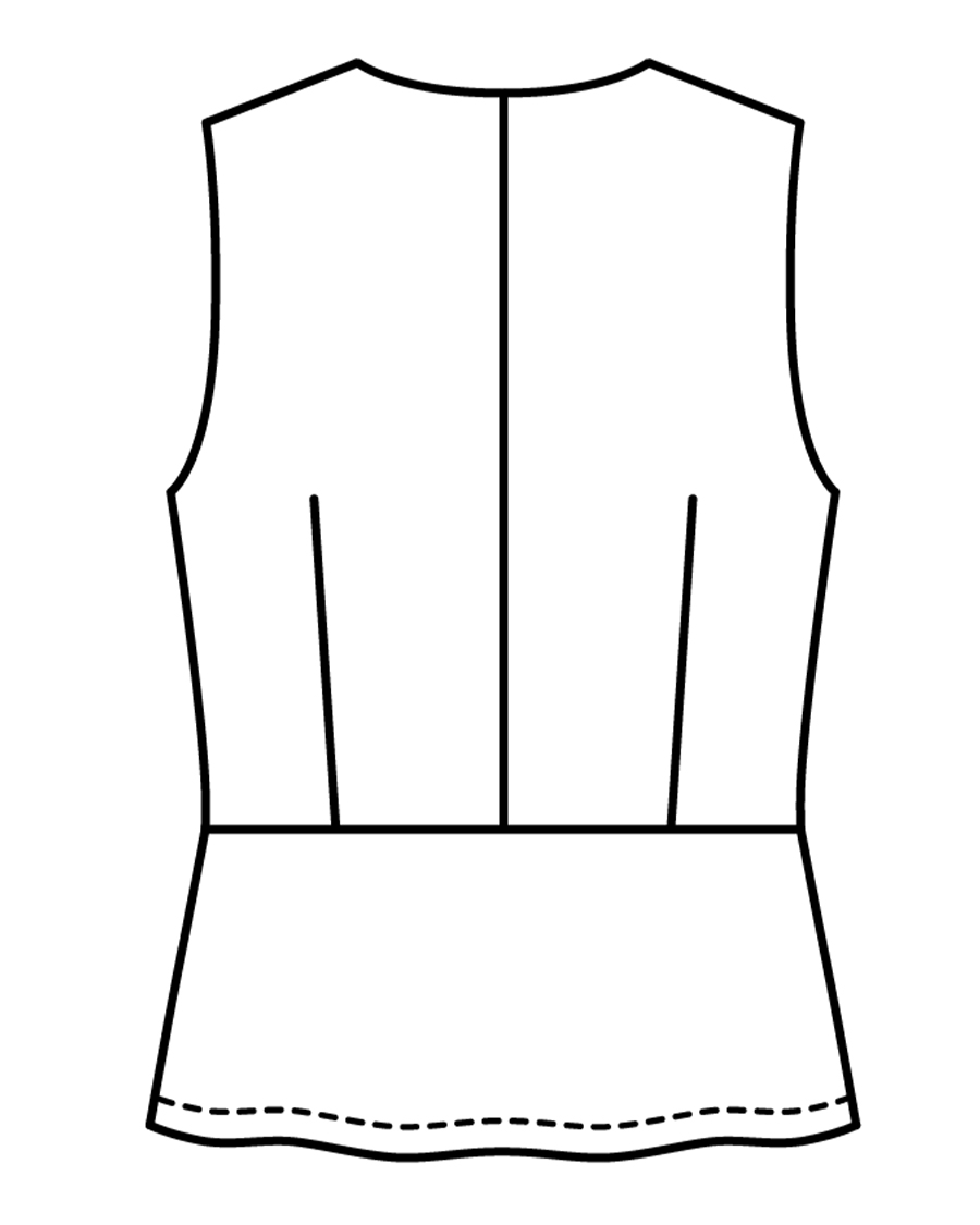 プラチナ・ストライプ】ペプラムデザイン ベスト | ユニフォーム