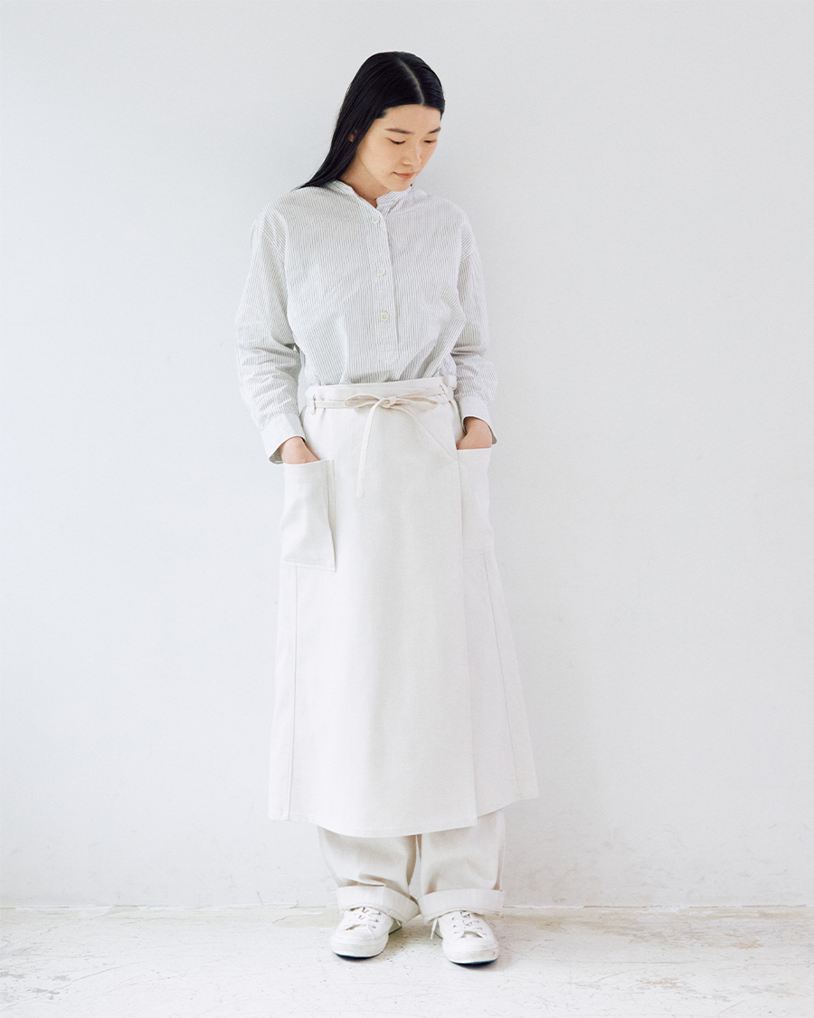ECO SEED×RASHIKI 巻きスカートエプロン | ユニフォーム総合メーカーの