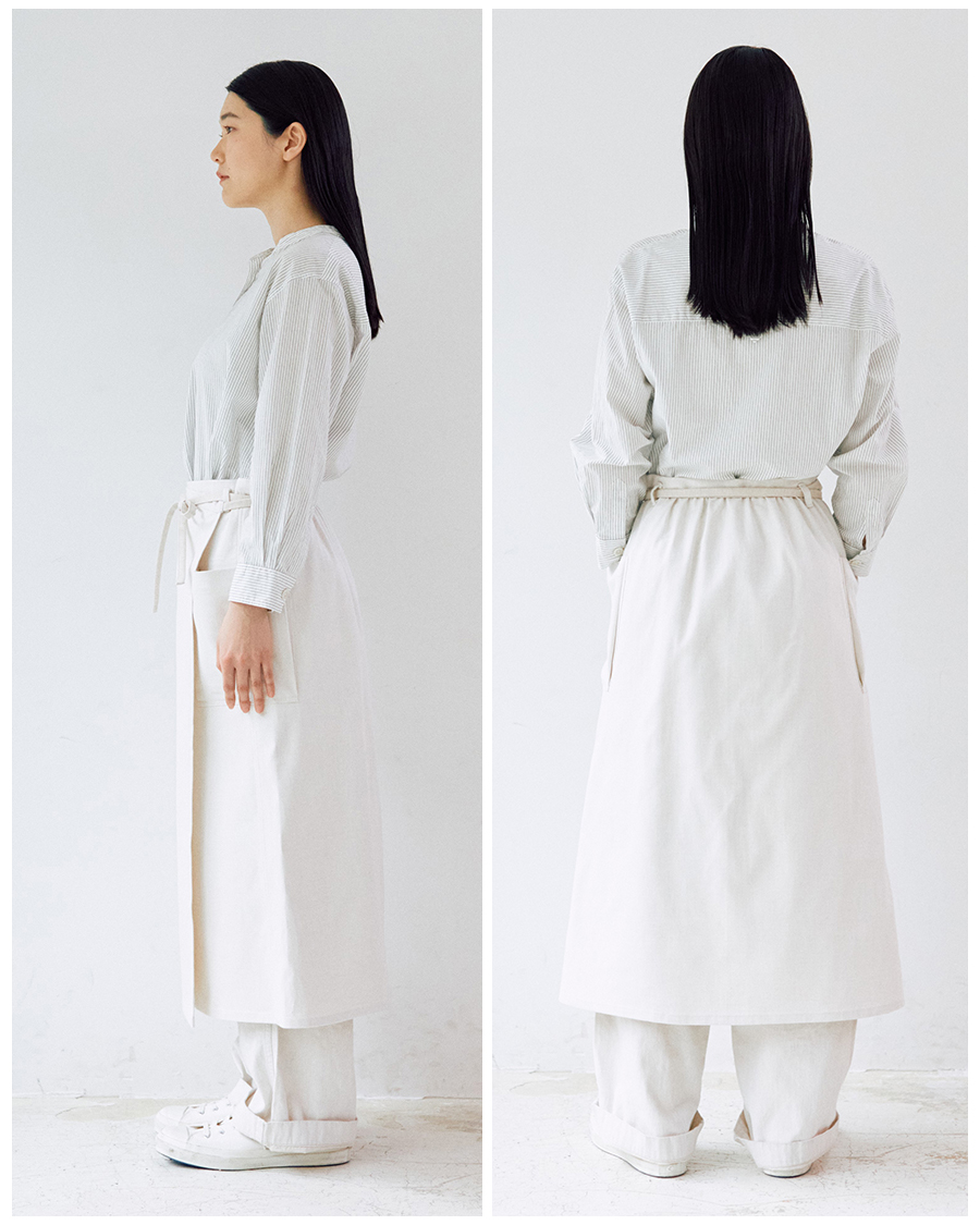 ECO SEED×RASHIKI 巻きスカートエプロン | ユニフォーム総合メーカーの
