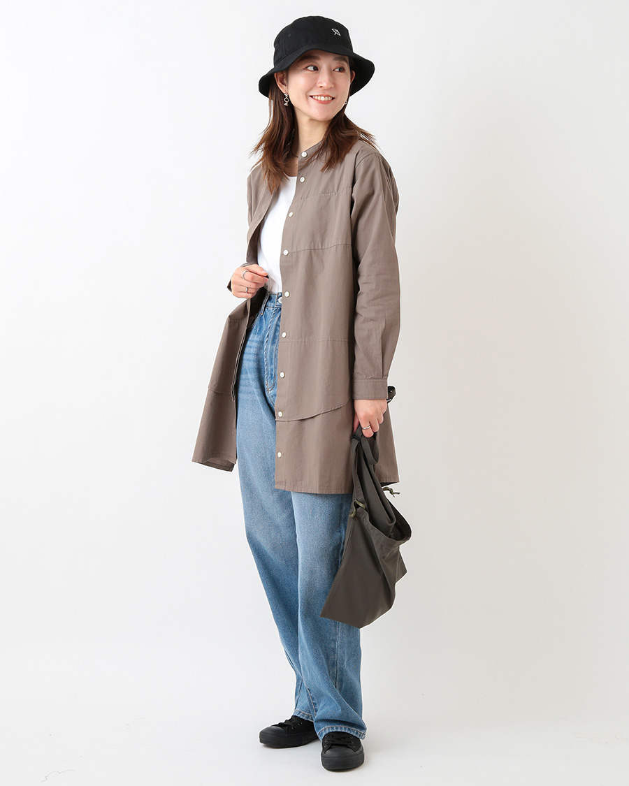 salsation NEW ウェアロングシャツ サイズS RASHIKI アップサイクル・ロングシャツ | ユニフォーム総合