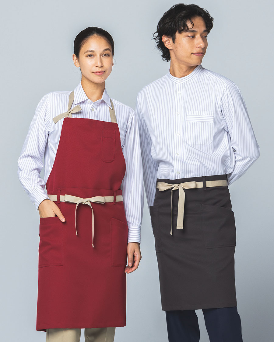 非フッ素撥水 ツイル】2WAYエプロン | ユニフォーム総合メーカーの