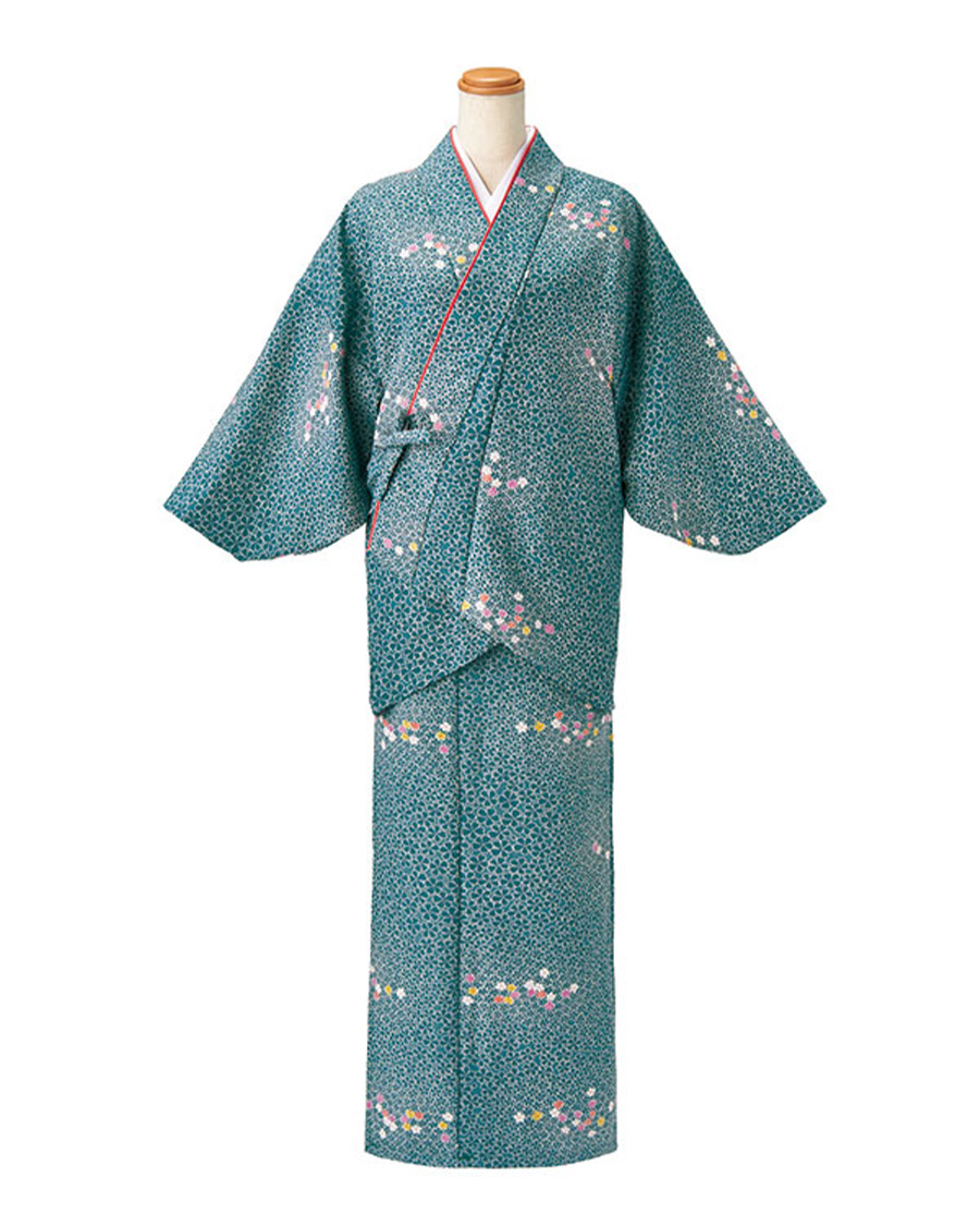 早い者勝ち☆　未使用品　小紋　花 茶衣着 上着 桜花文様京小紋 | ユニフォーム総合メーカーのサーヴォ